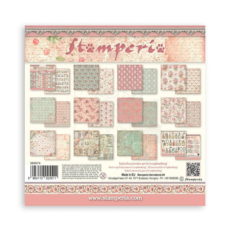 Block de cartulinas ''Fondos Rose Parfum" de 20.3x20.3cm