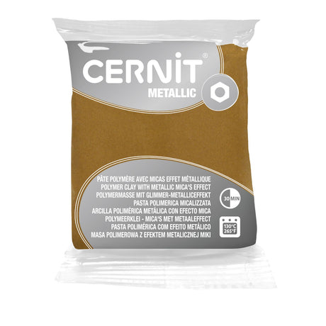 Cernit Metallic Rich Gold – arcilla polimérica efecto metálico 56 g