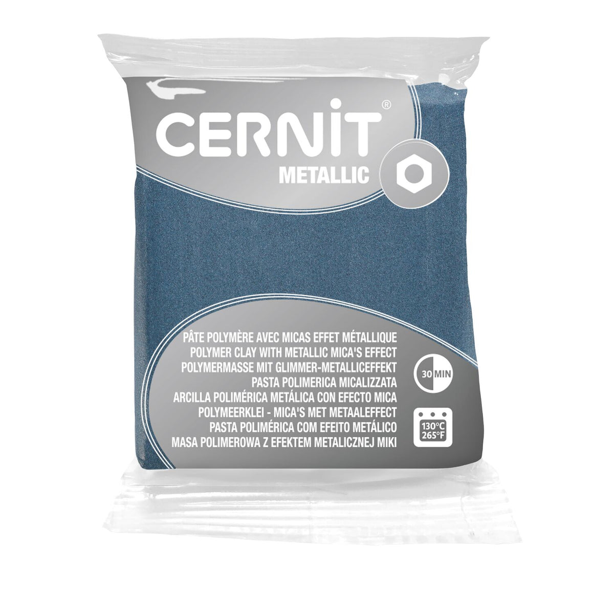 Cernit Metallic Acero – arcilla polimérica efecto metálico 56 g