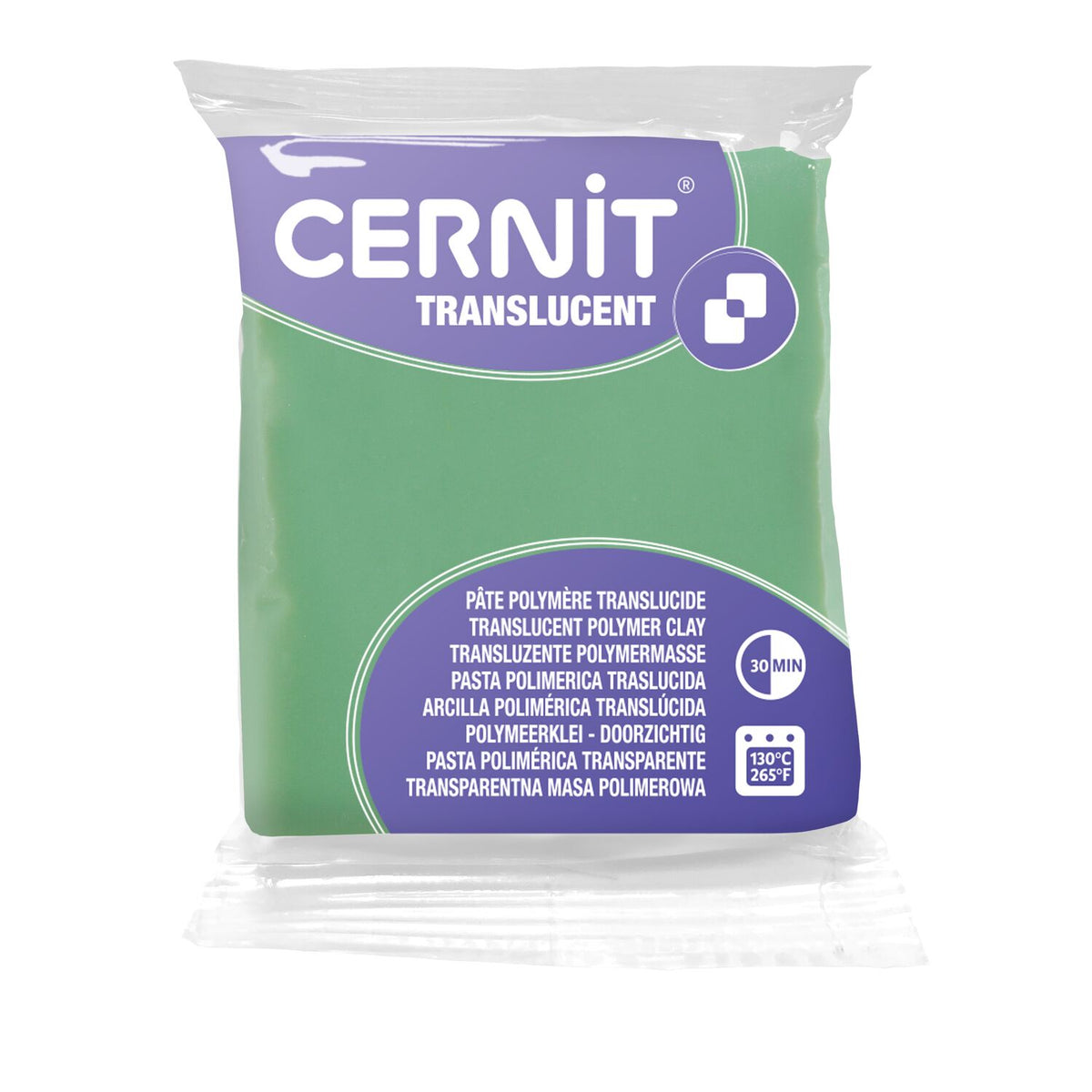 Cernit Translucent Verde limón (605) – arcilla polimérica translúcida 56 g