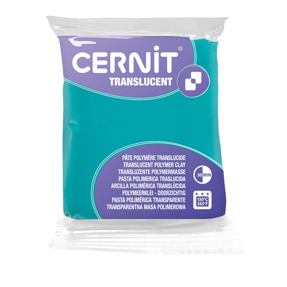Cernit Translucent Verde esmeralda (620) – arcilla polimérica translúcida 56 g