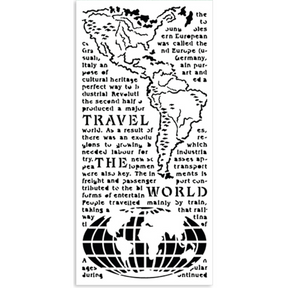 Stencil 12X25cm Create Happiness - Mundo