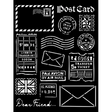 Stencil 20X25cm Tarjeta postal