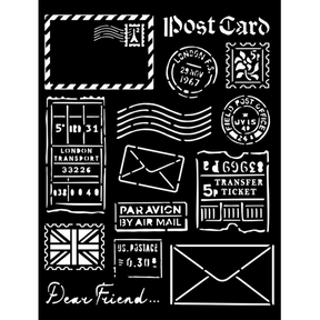Stencil 20X25cm Tarjeta postal