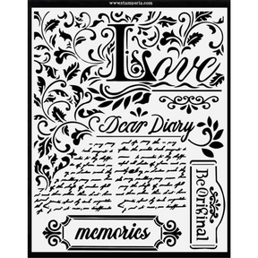 Stencil 20X25cm Querido diario