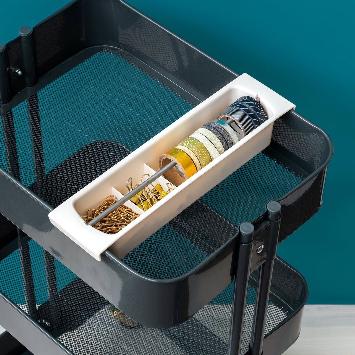 Bandeja Porta Cintas para Carrito A La Cart (ejemplo de uso)