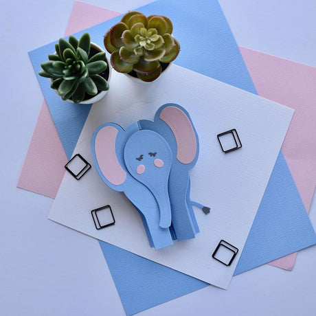 Troquel thinlits Fold a Long Tarjeta, Elefante (vista 2)