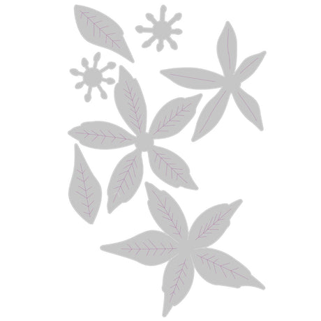 Troqueles Thinlits Poinsettia - Flor de Navidad x7 (otra vista)