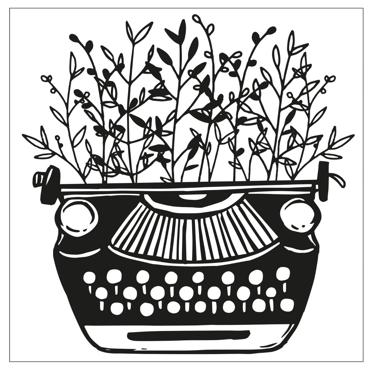 Troqueles Framelits con Sellos Hello Typewriter - Máquina de Escribir (otra vista)