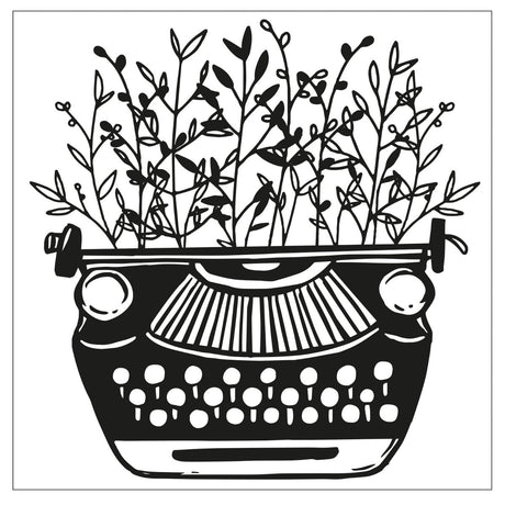 Troqueles Framelits con Sellos Hello Typewriter - Máquina de Escribir (otra vista)