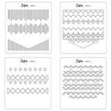 Set de Plantillas por Capas 15x15cm - Textile x4 (otra vista)