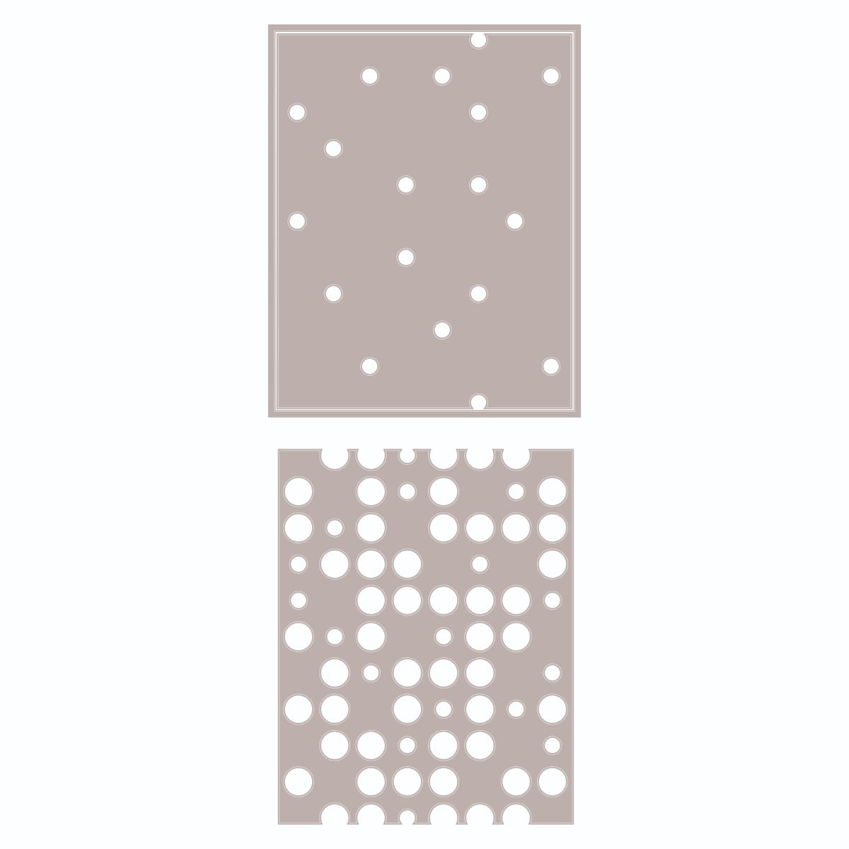 Troqueles Thinlits de Fondo Layered Dots 13cm x3 (dibujo del diseño)