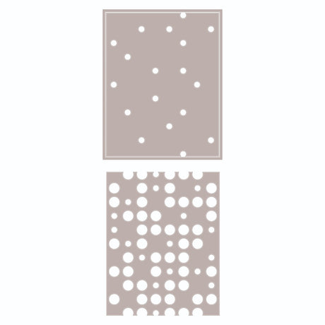 Troqueles Thinlits de Fondo Layered Dots 13cm x3 (dibujo del diseño)