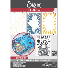Studio Sellos Clear con Stencils A5 Ad Astra
