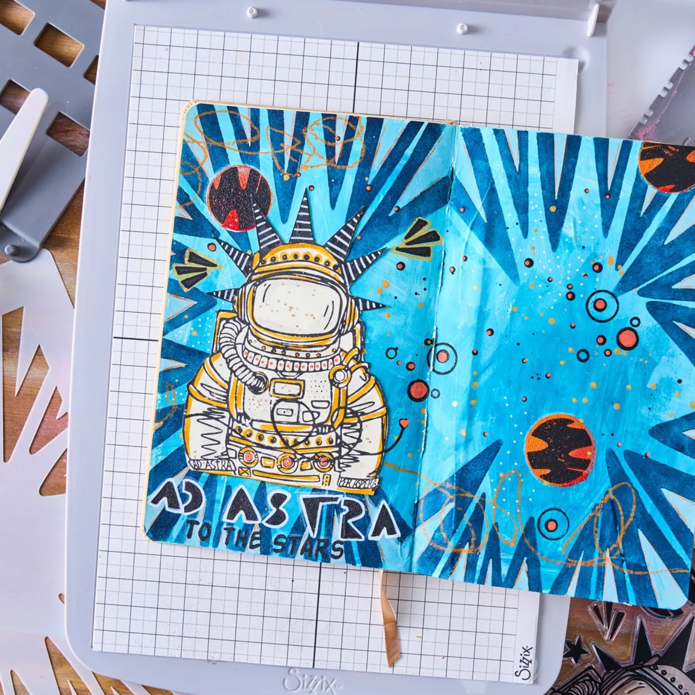 Studio Sellos Clear con Stencils A5 Ad Astra