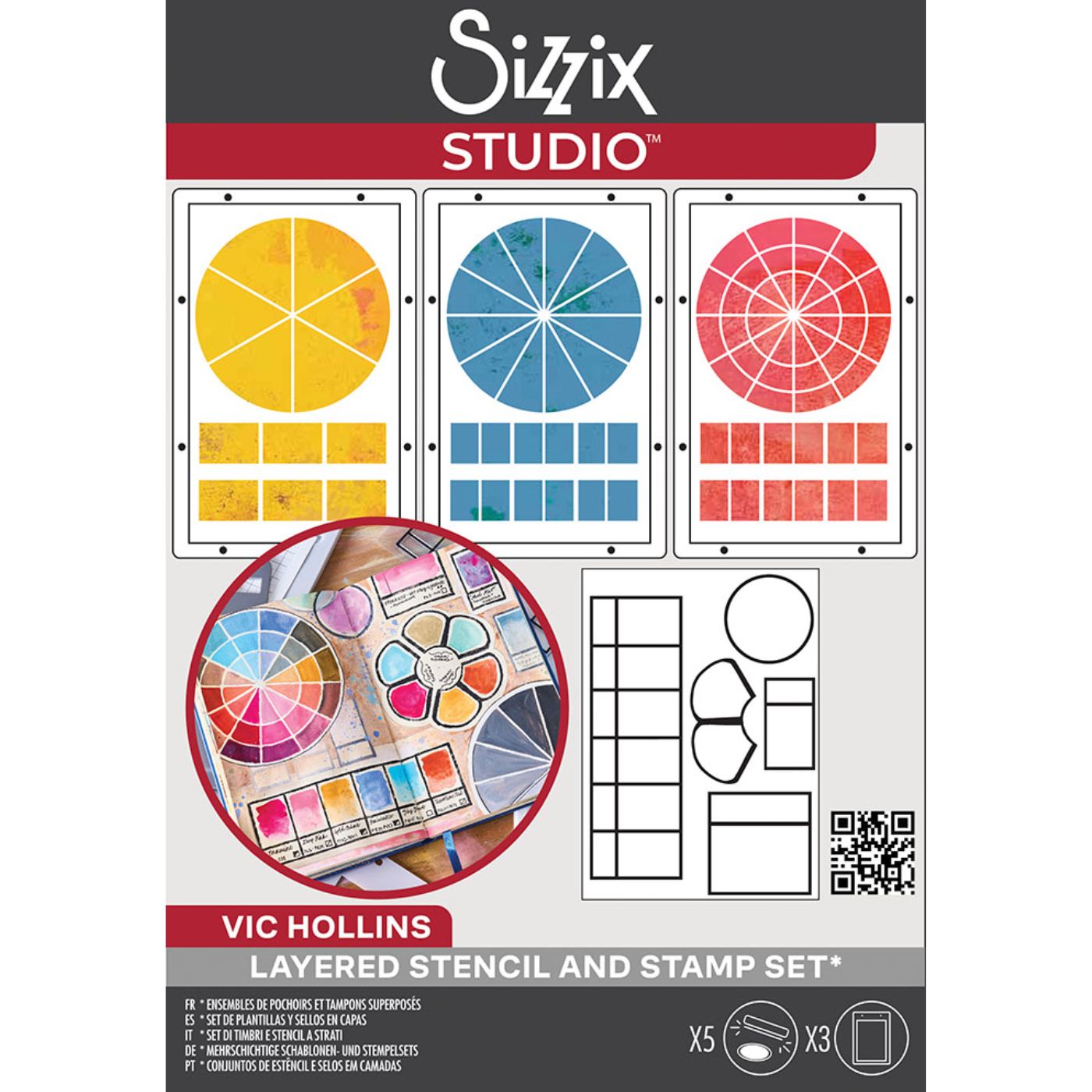 Studio Sellos Clear con Stencils A5 Artist Tools