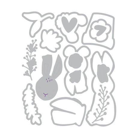 Troqueles Framelits Bunny Bits & Blooms #2 (vista 4)