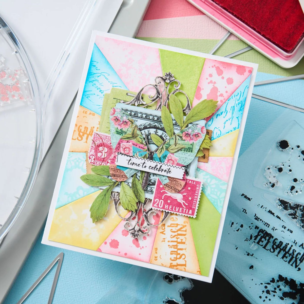 Sellos Clear A5 con Framelits Build A Burst Artsy Lace Mix (vista 2)