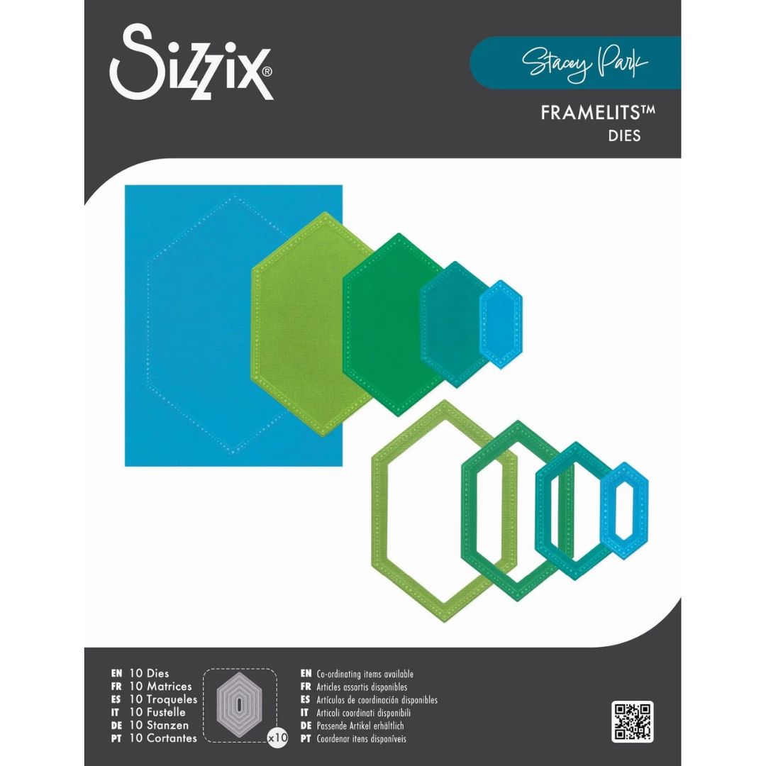 Troqueles Framelits Fanciful Reversed - Stitched Hexagons