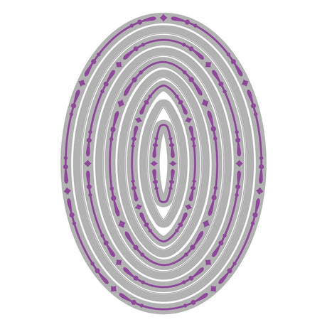 Troqueles Framelits Fanciful Reversed, Clare Classic Ovals (vista 5)
