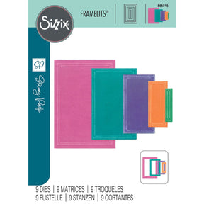 Troqueles Framelits Fanciful Reversed, Renee Deco Rectangles