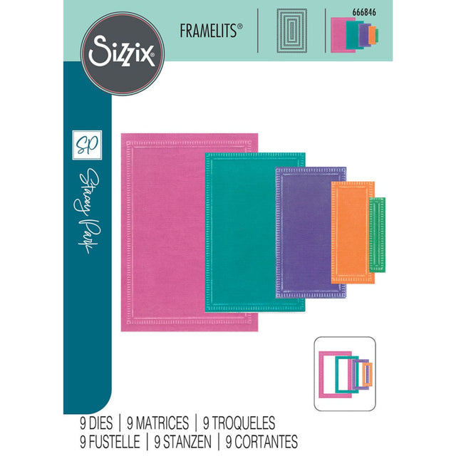 Troqueles Framelits Fanciful Reversed, Renee Deco Rectangles