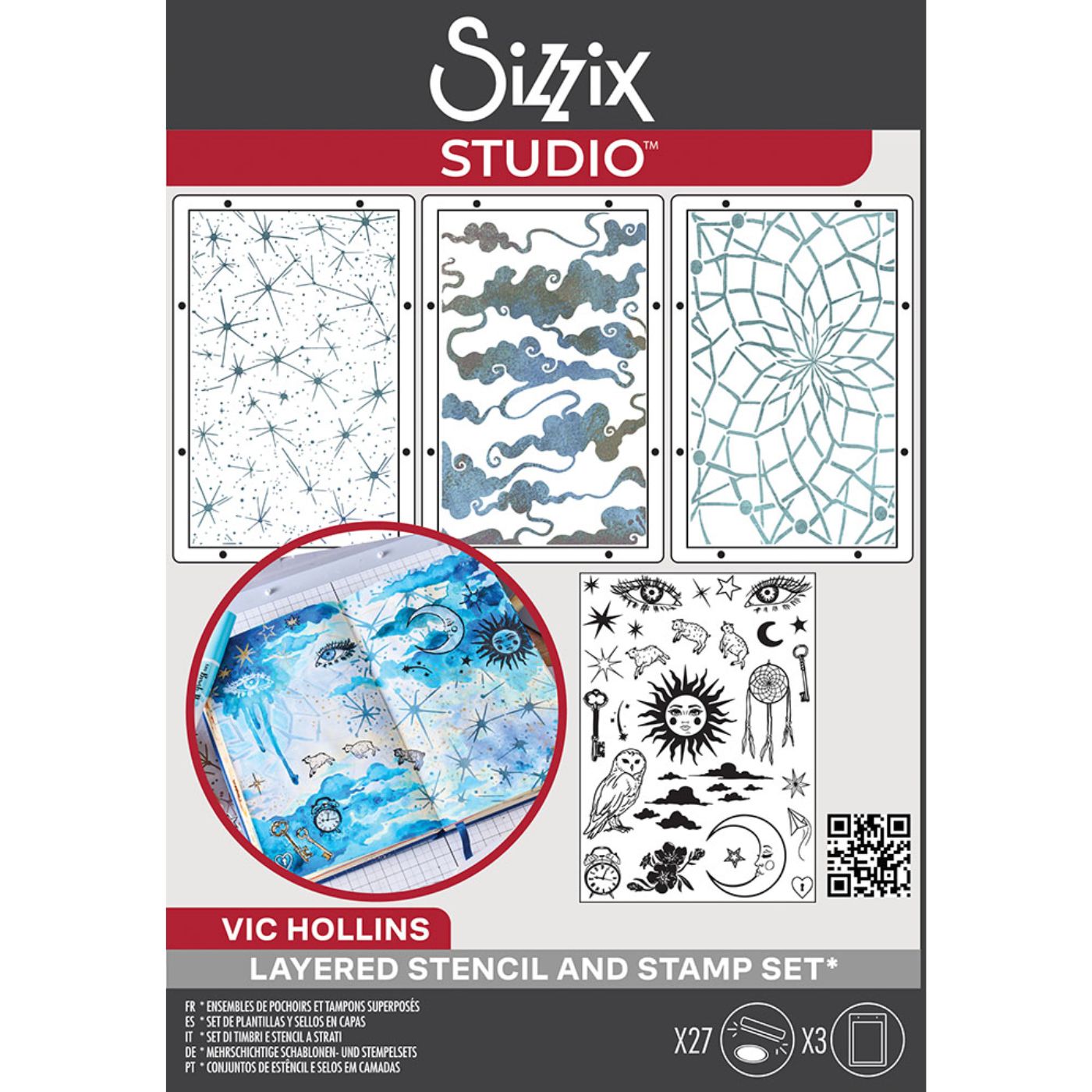 Studio Sellos Clear con Stencils A5 Dreamscape