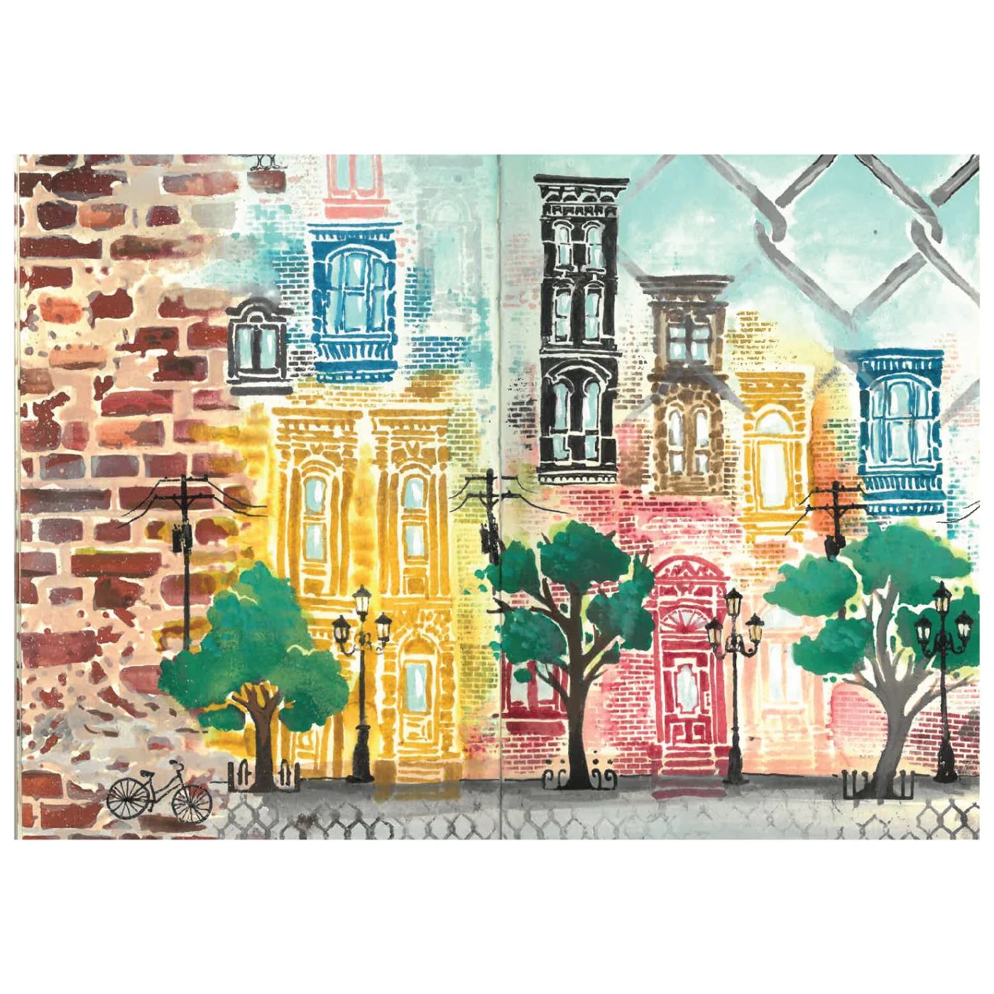 Studio Sellos Clear con Stencils A5 City Life