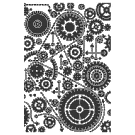 Folder de embossing Multi-Level Vault Gears de Tim Holtz – Sizzix 666866