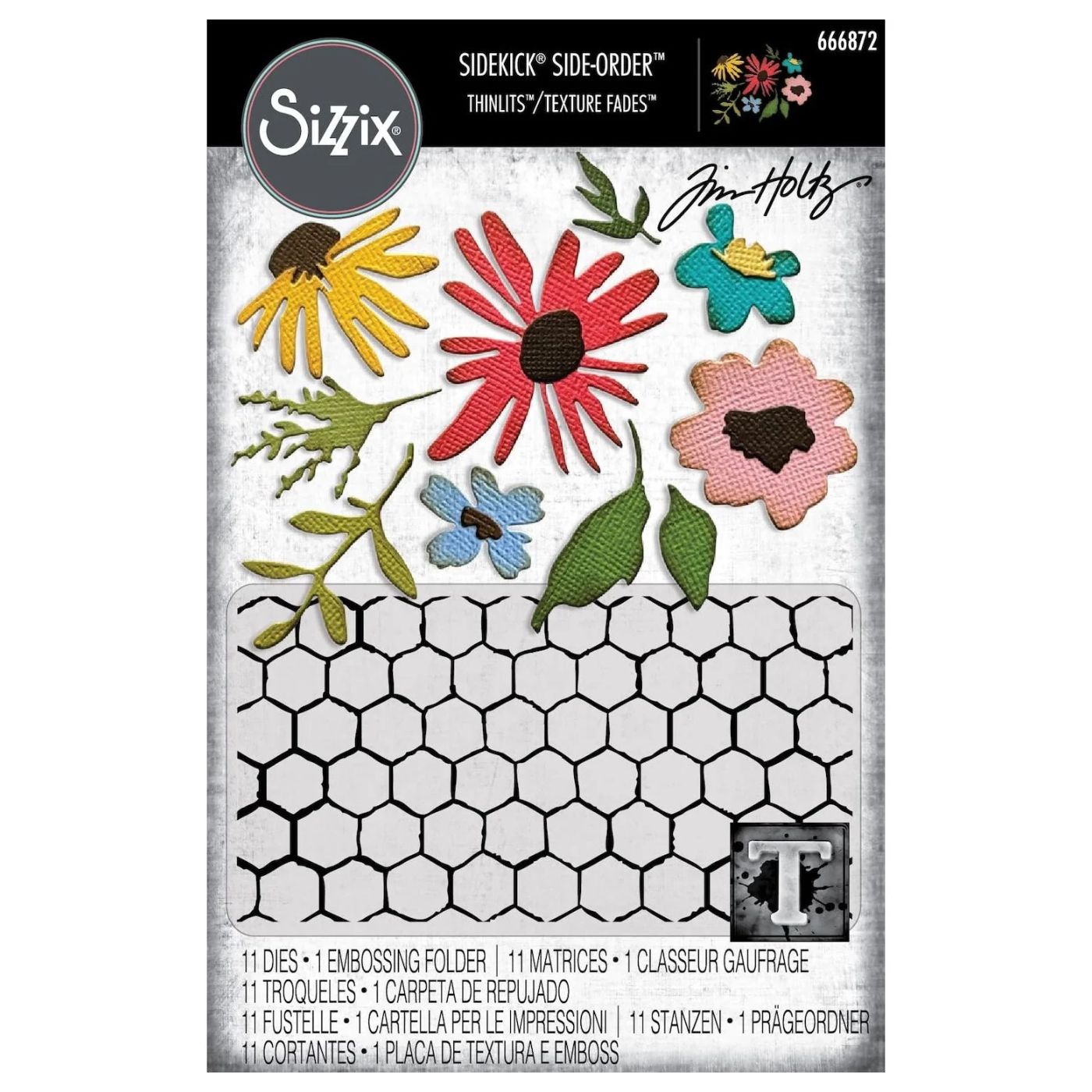 Troqueles Thinlits con Folder Embossing Floristry para Sidekick de Tim Holtz