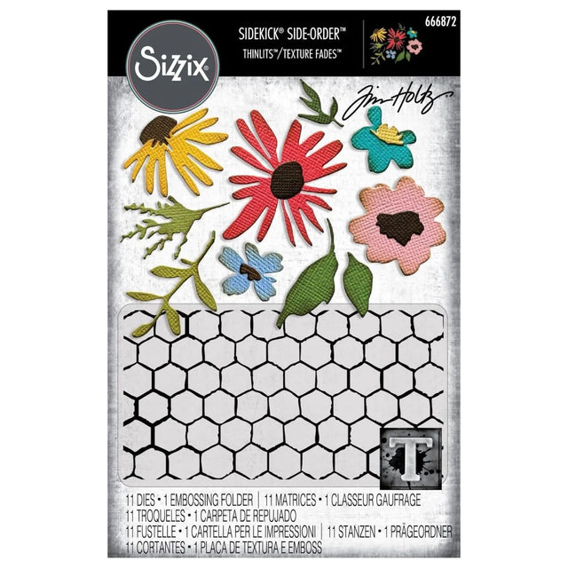 Troqueles Thinlits con Folder Embossing Floristry para Sidekick de Tim Holtz