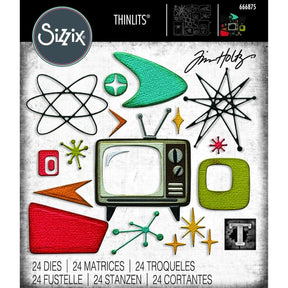 Troqueles Thinlits Vault Atomic Retro de Tim Holtz