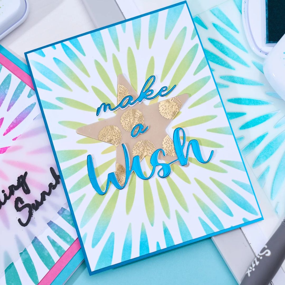 Folder de Embossing 3D con Stencil Burst of Bright (vista 3)