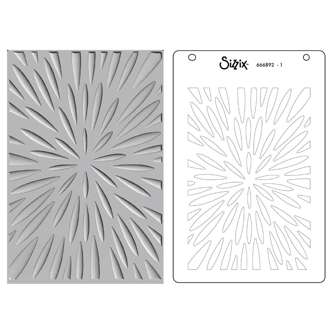 Folder de Embossing 3D con Stencil Burst of Bright (vista 5)