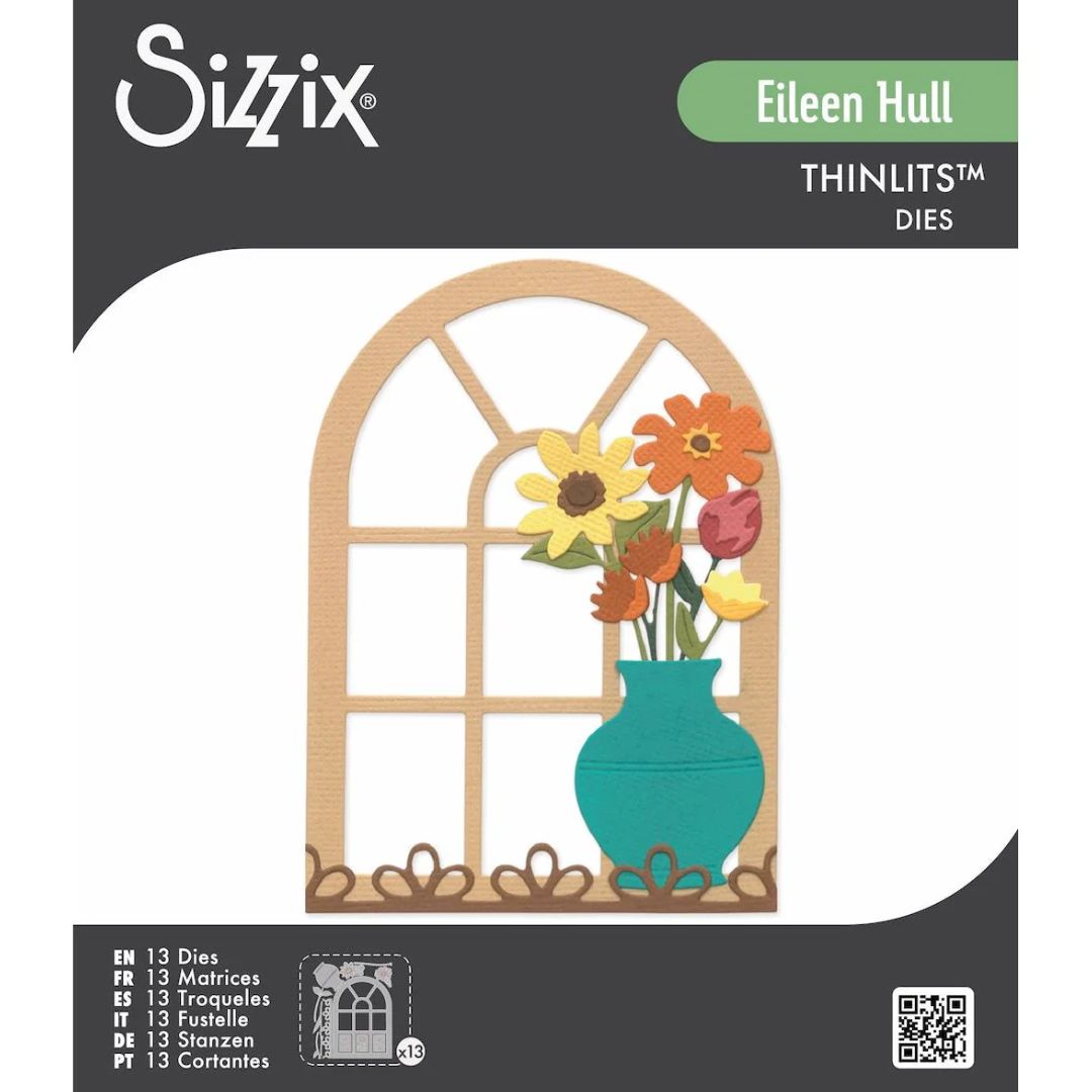 Troqueles Thinlits Windowsill Flowers and Vase