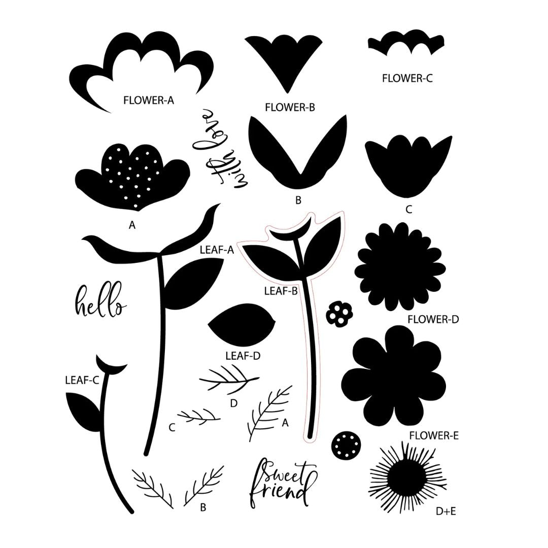 Set Sellos Clear Whimsy Bloom #1