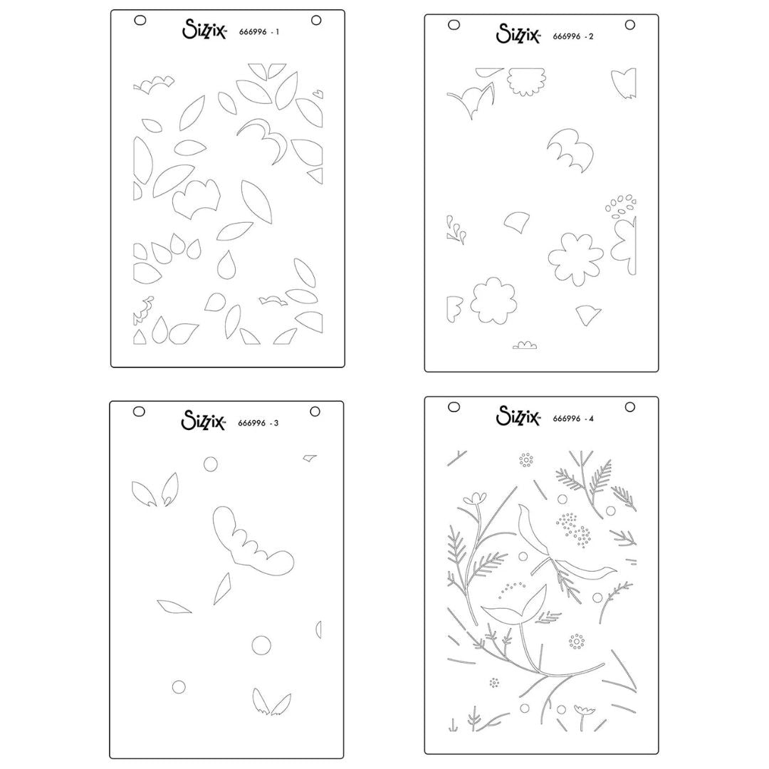 Set Stencil en Capas A6 Happy Garden 2 (vista 3)