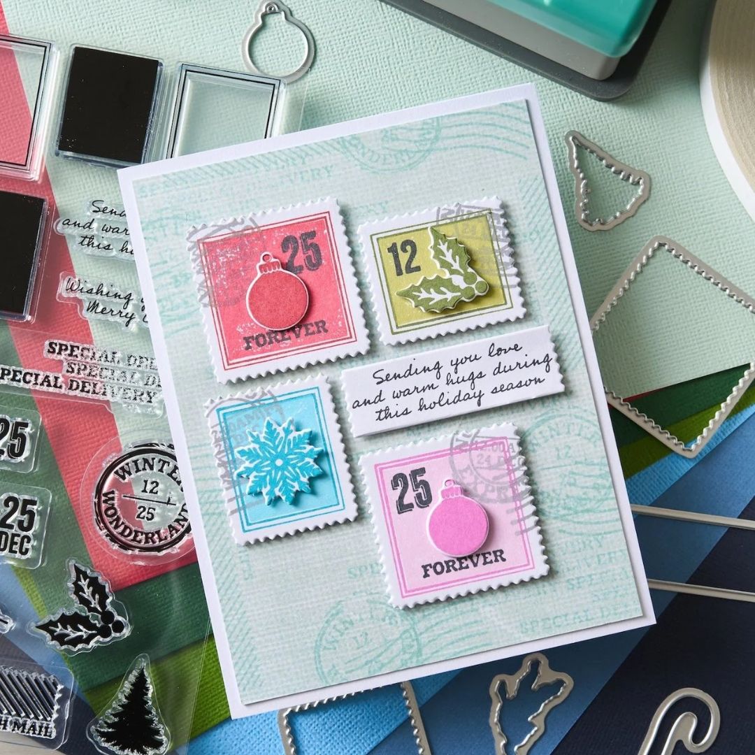 Sellos Clear con Framelits Special Delivery - Navidad