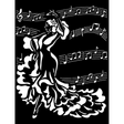 Stencil 20X25cm Bailarina
