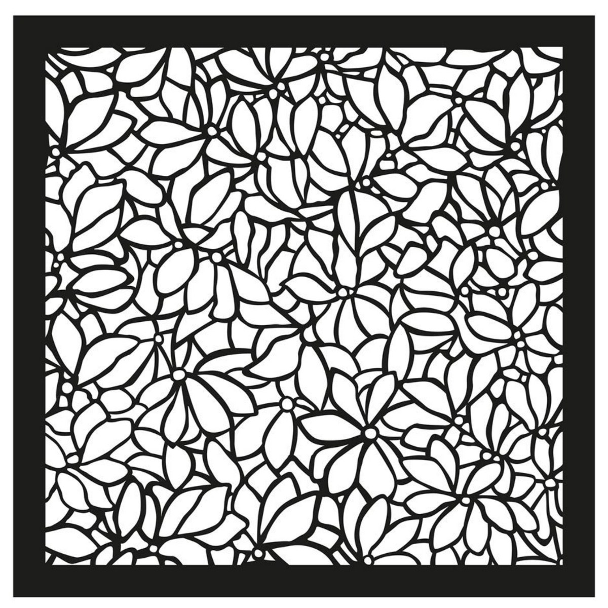 Stencil 18X18cm Patrón de flores de klimt
