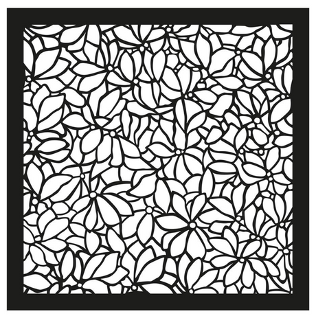 Stencil 18X18cm Patrón de flores de klimt