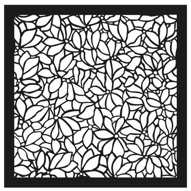 Stencil 18X18cm Patrón de flores de klimt