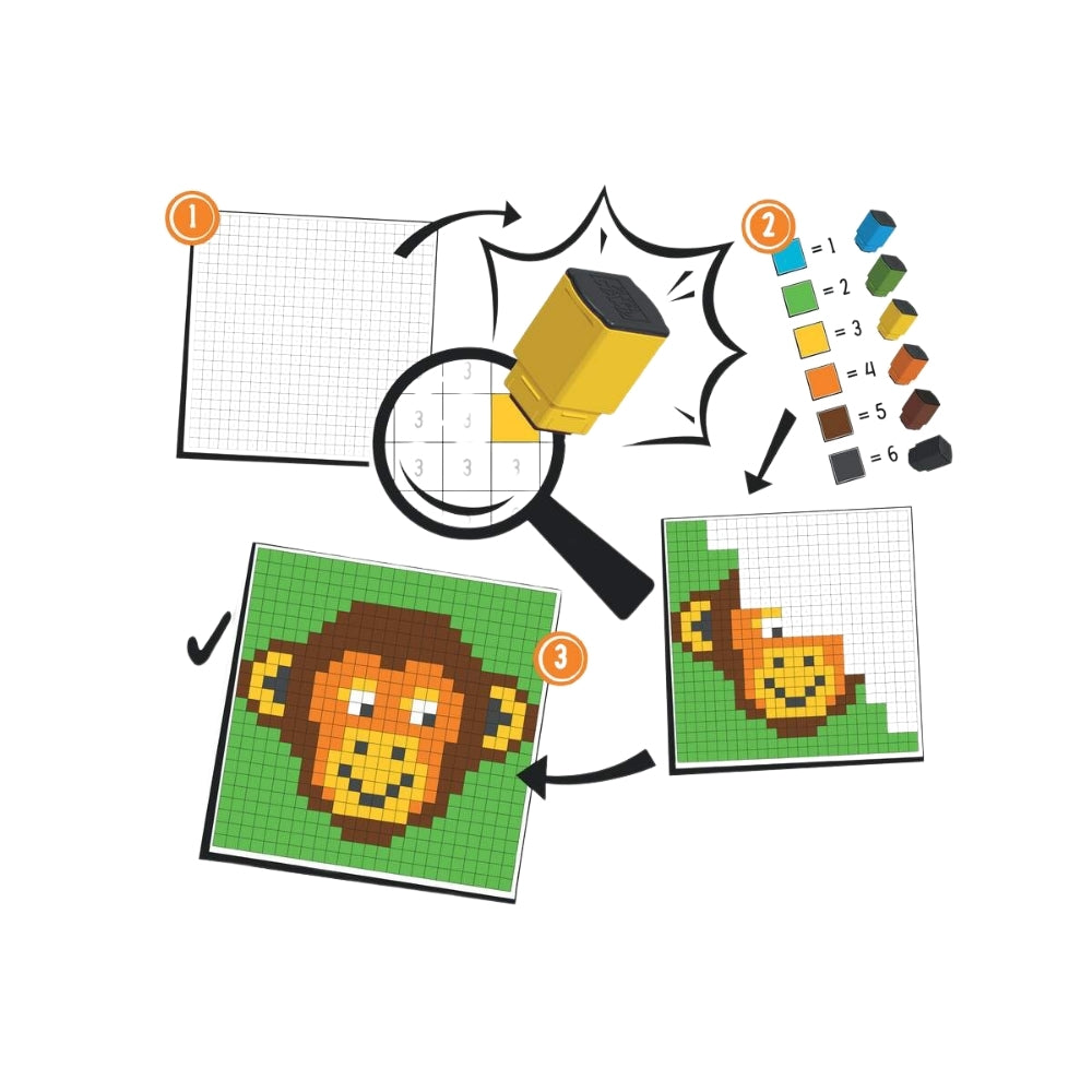 Trodat Pixel Stamp Animales ejemplo