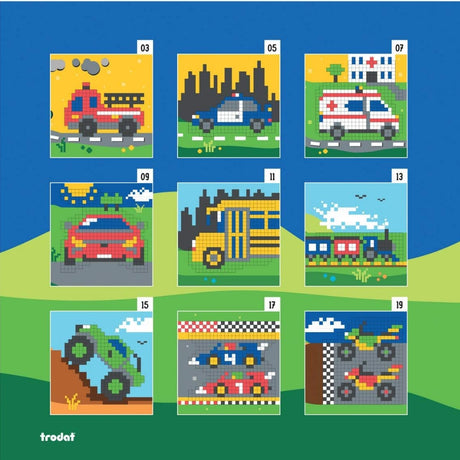 Trodat Pixel Stamp Vehículos set