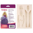 Molde flexible Sculpey mujer muñeca: rostro, torso, brazos y piernas para arcilla polimérica