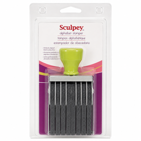 Estampador de abecedario Sculpey, sellos giratorios con letras para arcilla polimérica