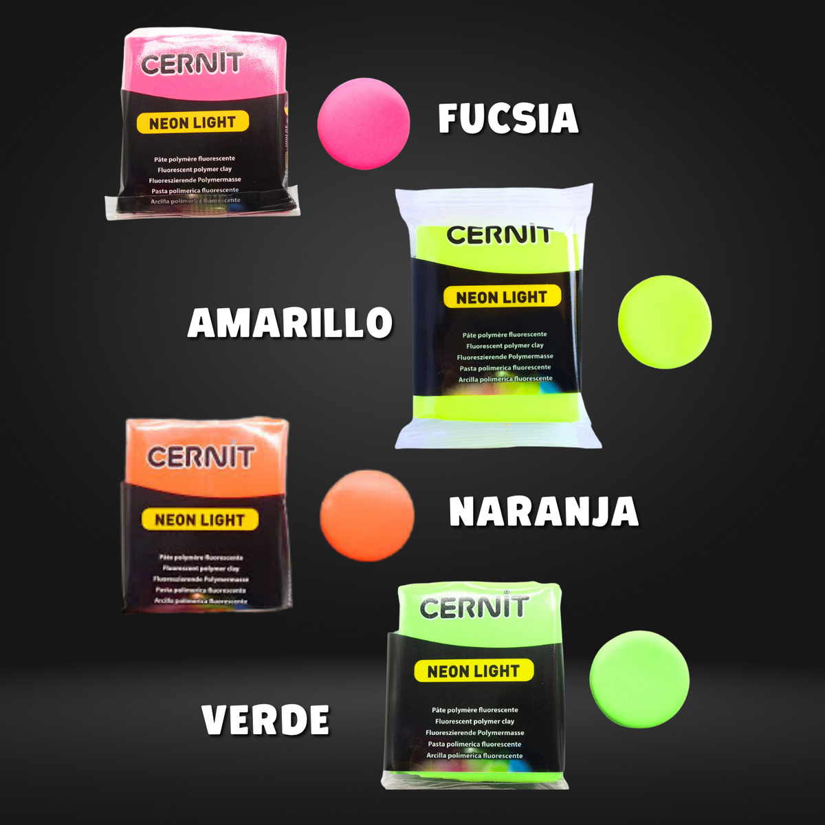 Arcilla Polimérica Neón 56g (vista 7)