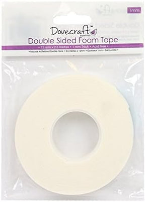 Cinta Espuma Adhesiva Doble Faz Rollo 2.5m x 12 mm