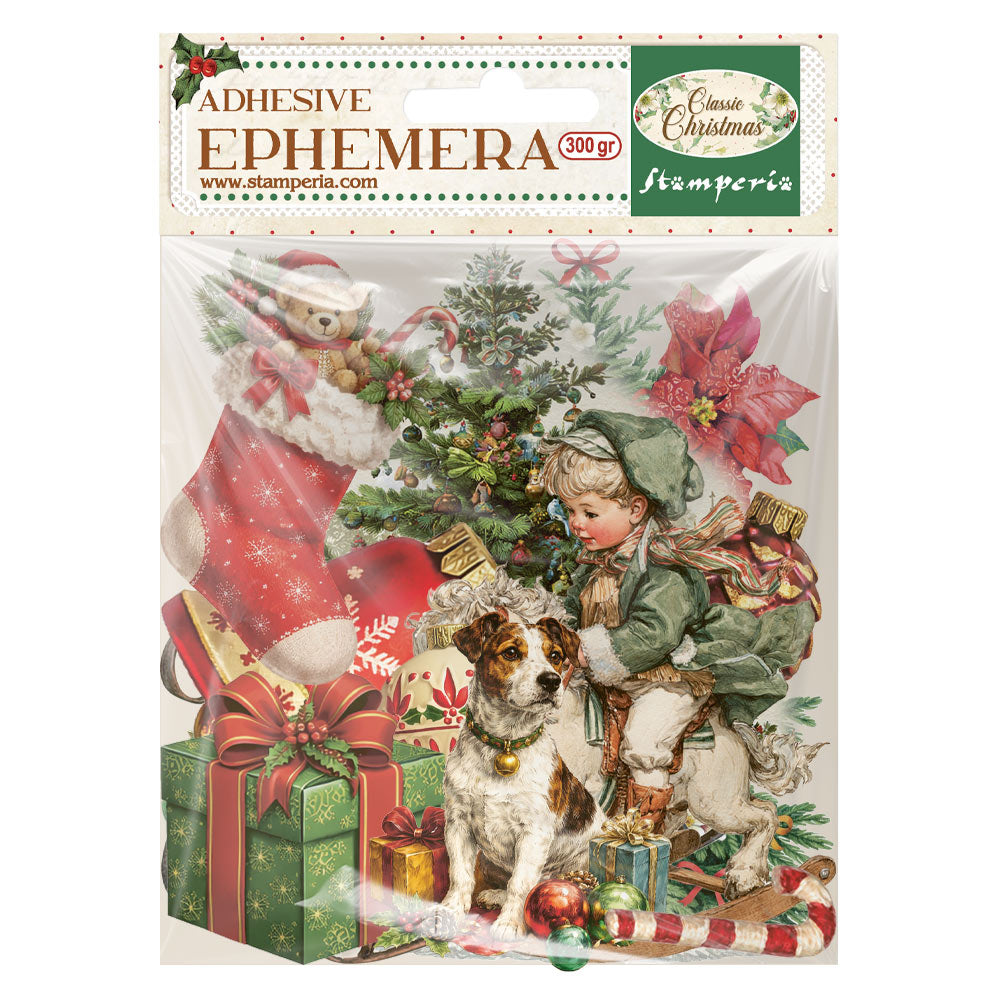 Ephemera Adhesivos Classic Christmas - 38 piezas - Navidad - Stamperia