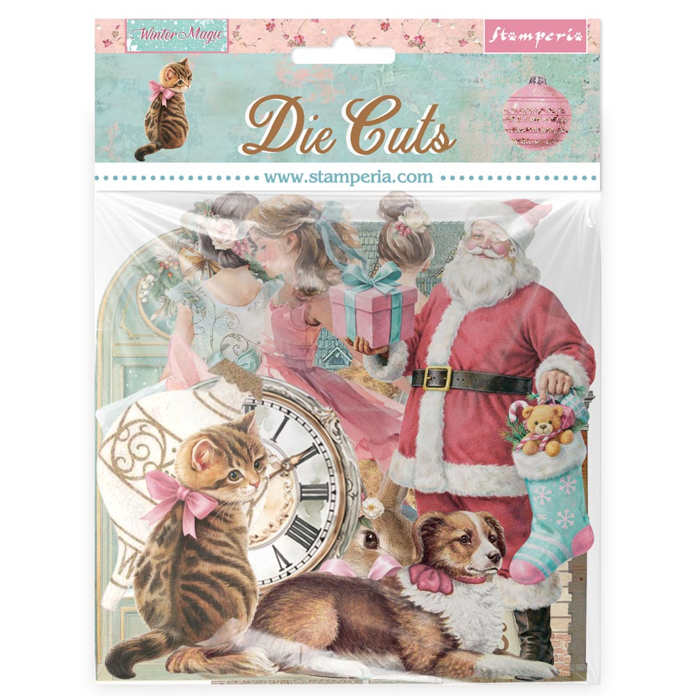Aplicaciones de Chipboard Winter Magic - 39 piezas - Navidad - Stamperia